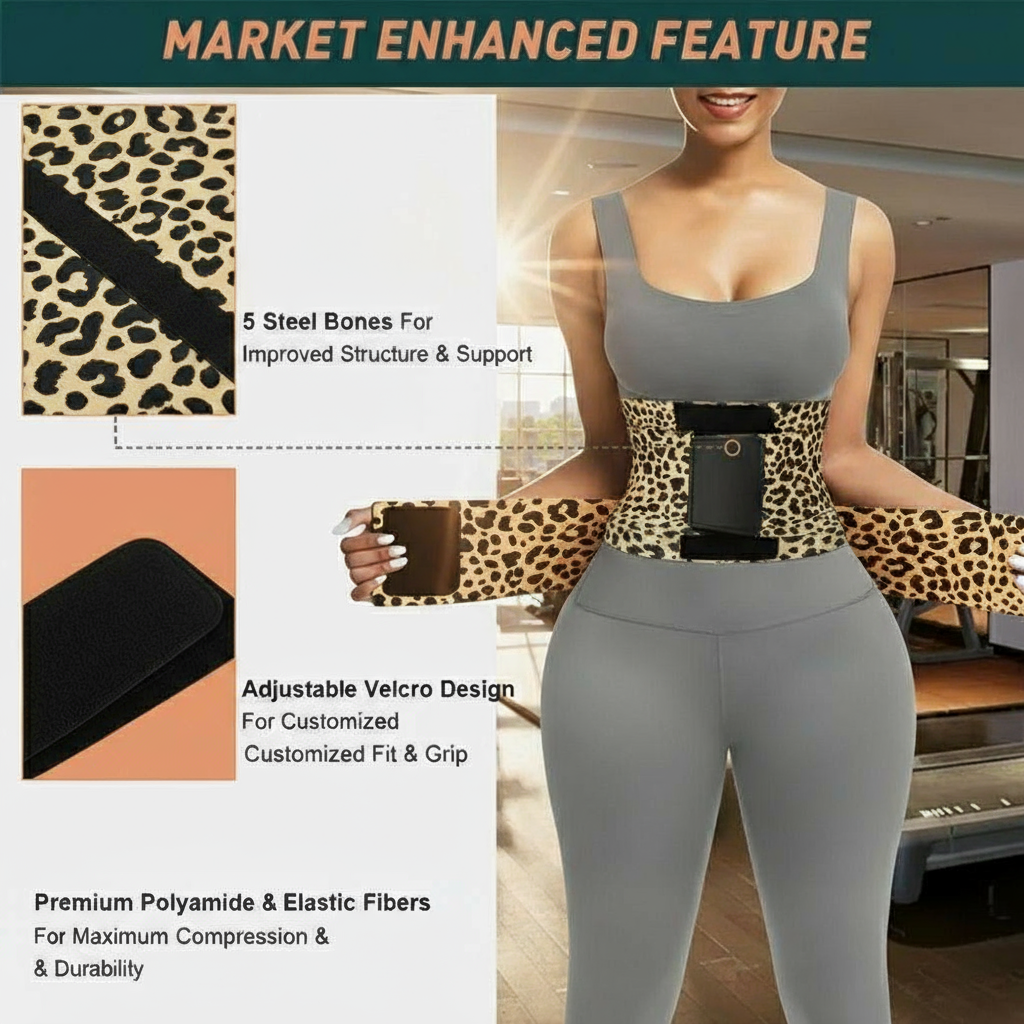 WaistSculptPro Waist Clincher, Tummy Control, Body Shaper with Triple Wrap Corset.