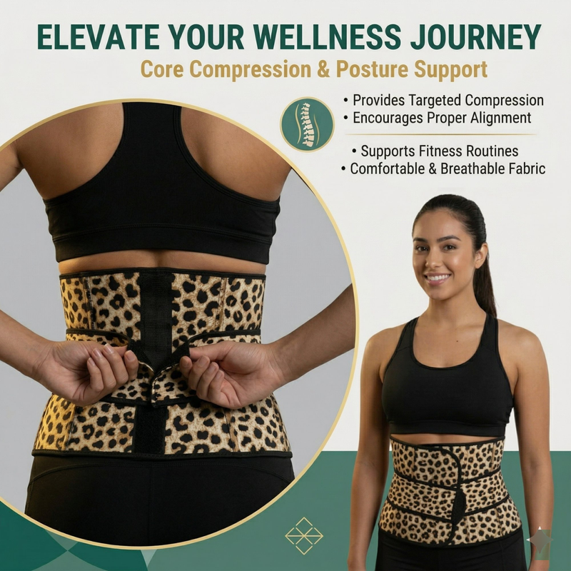 WaistSculptPro Adjustable Compression Waist Trainer with Triple Wrap Corset